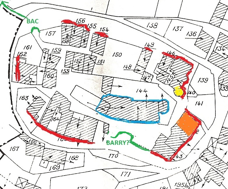 cercle de murs sur le cadastre